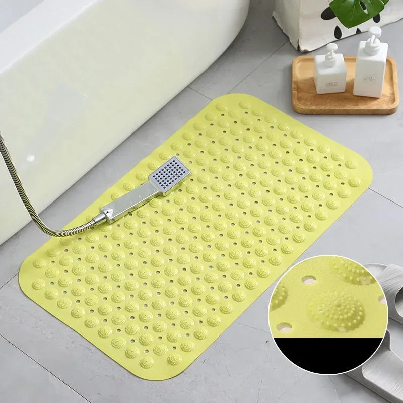 Afralia™ Non-Slip Bathtub Mat with Drain Hole and Suction Cups