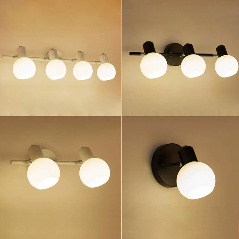 Afralia™ Rotatable Bathroom Mirror Light Wall Sconces, Modern LED Fixtures for Home Decor.