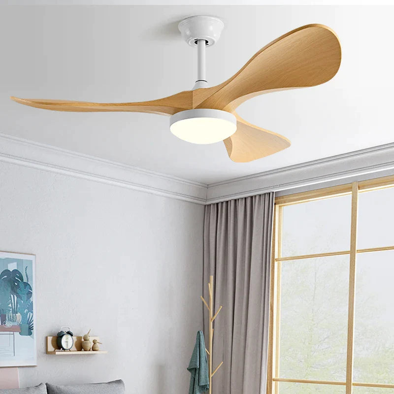 Afralia™ 52-Inch Modern LED Ceiling Fan Light with Strong Winds and Mute Operation