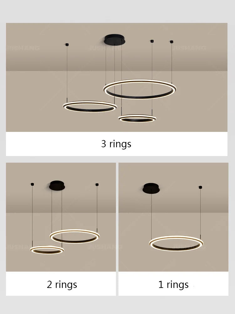 Afralia™ Modern Luxury Ring Chandelier for Living Room, Bedroom, and Restaurant