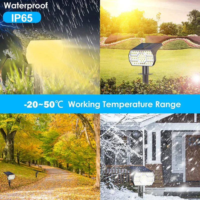 Afralia™ Solar Landscape Spotlights 2-in-1 Solar Security Lights