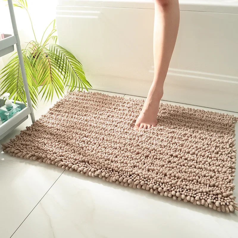 Afralia™ Chenille Bath Mat: Soft, Absorbent, Anti-slip Rug for Cozy Comfort
