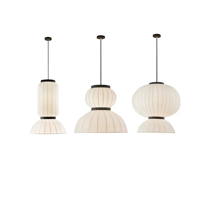 Afralia™ Silk LED Chandelier: Nordic Minimalist Pendant Light for Dining Room, Bedroom, Bar