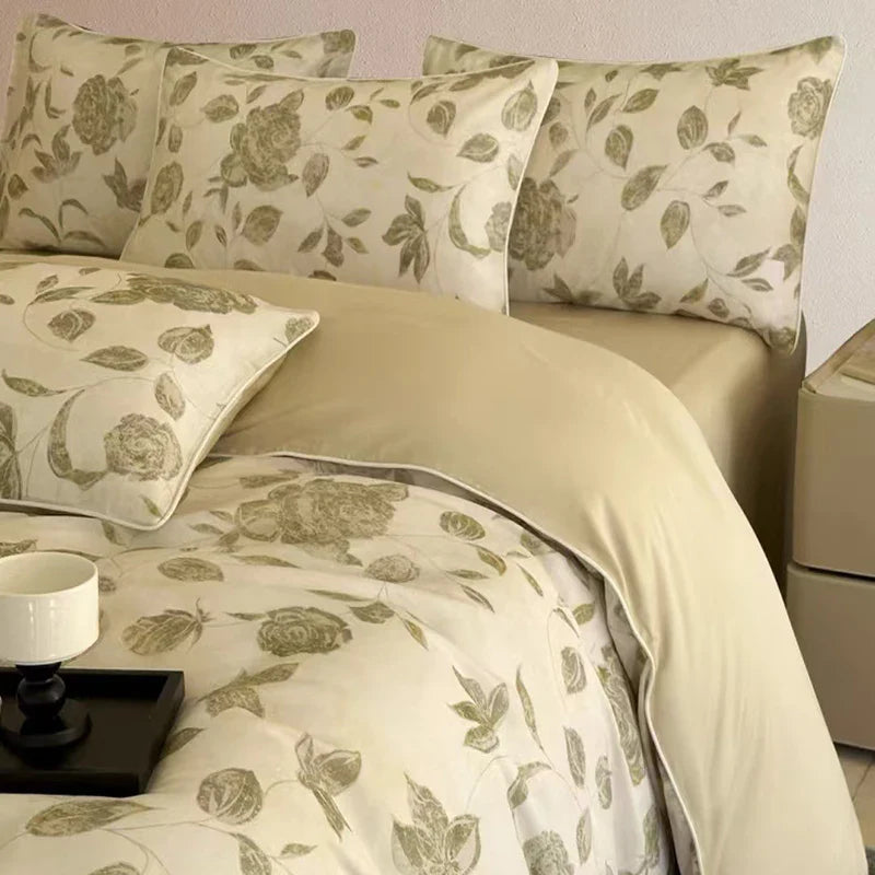 Afralia™ Luxury Faux Silk 3D Printed Cooling Bedding Set for Adults