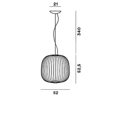 Afralia™ Spokes Industrial Pendant Lights: Bird Cage Design LED Hanging Light Basket for Villa, Hotel