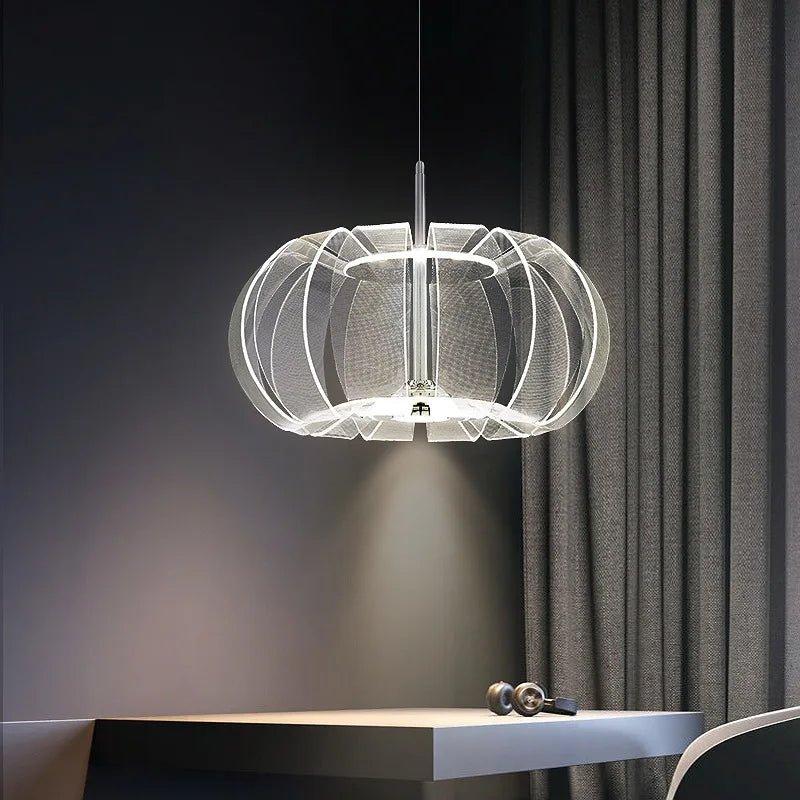 Afralia™ Modern LED Chandelier Light Acrylic Bedroom Pendant Dining Room Lamp