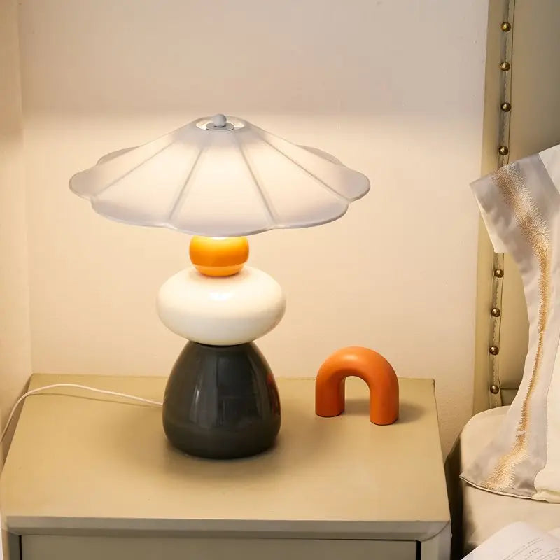 Afralia™ Ceramic Bedside Lamp | Luxe Study Desk Light | High-End Aesthetic Master Bedroom Lighting