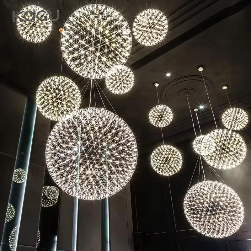 Afralia™ Ball Fireworks Pendant Light: Nordic Modern LED Ceiling Lamp for Shop Decor
