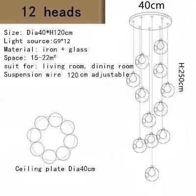 Afralia™ LED Chandelier: Modern Lighting for Living, Dining, and Staircase Areas