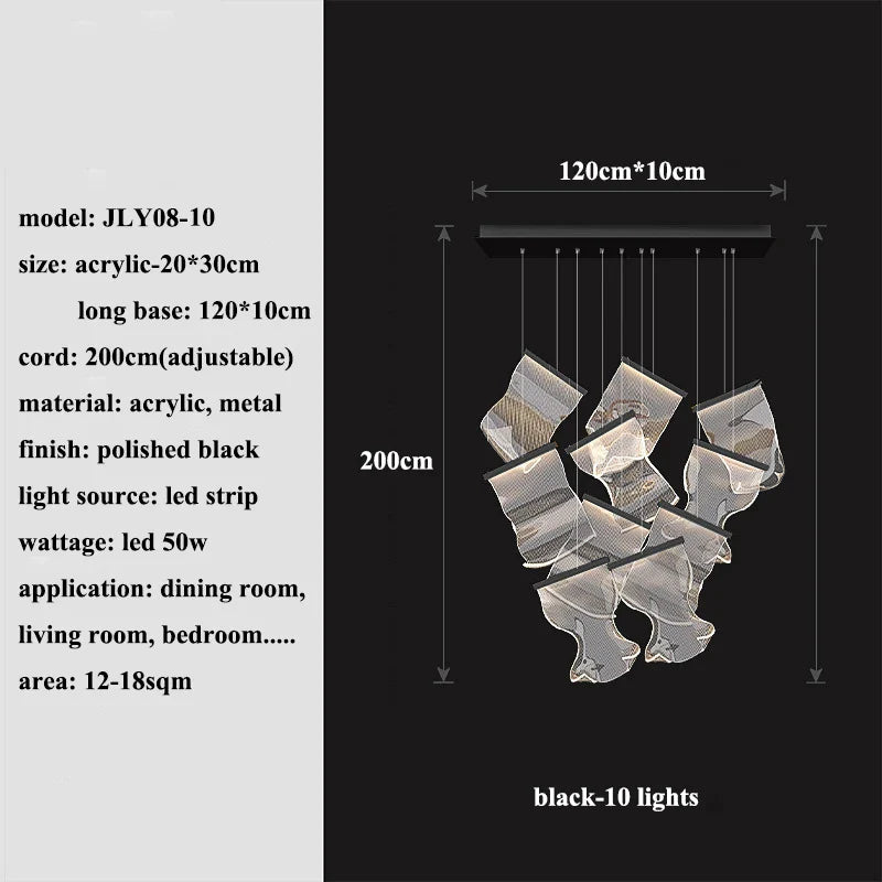 Afralia™ Modern LED Chandeliers for Home Decor & Villa, Living Dining Room Pendant Lights