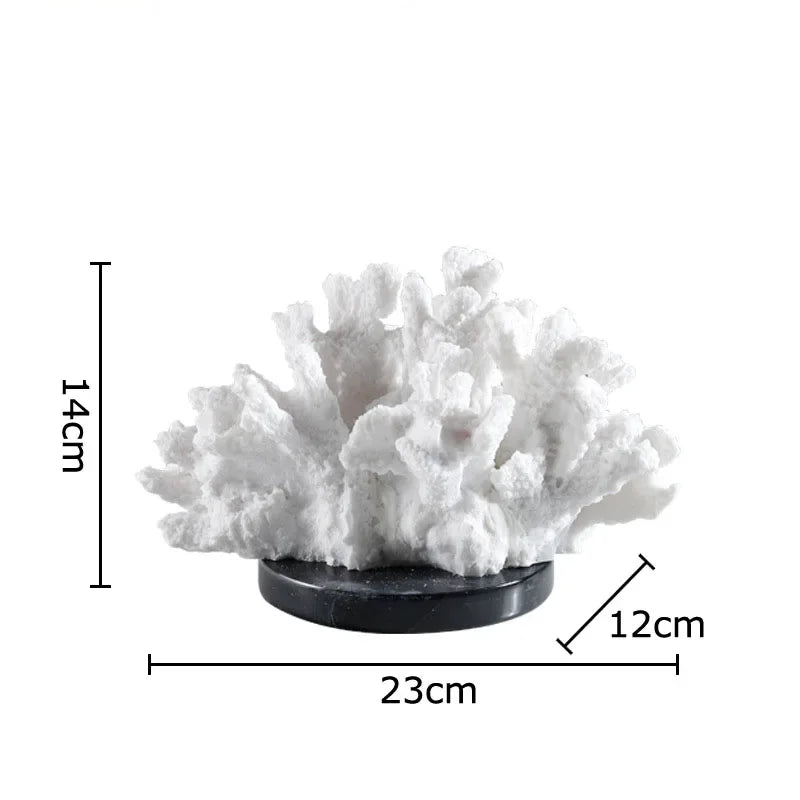 Afralia™ Coral Resin Sculpture: Modern Desk Decor & Artwork Crafted Landscape Ornaments