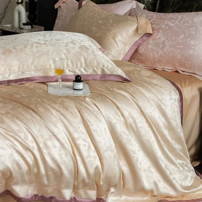 Afralia™ Luxe Eucalyptus Bedding Set in Black/Gold - Silky Soft & Skin-friendly