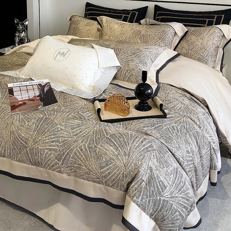 Afralia™ Luxury 100S Egyptian Cotton Bedding Set with American Digital Printing