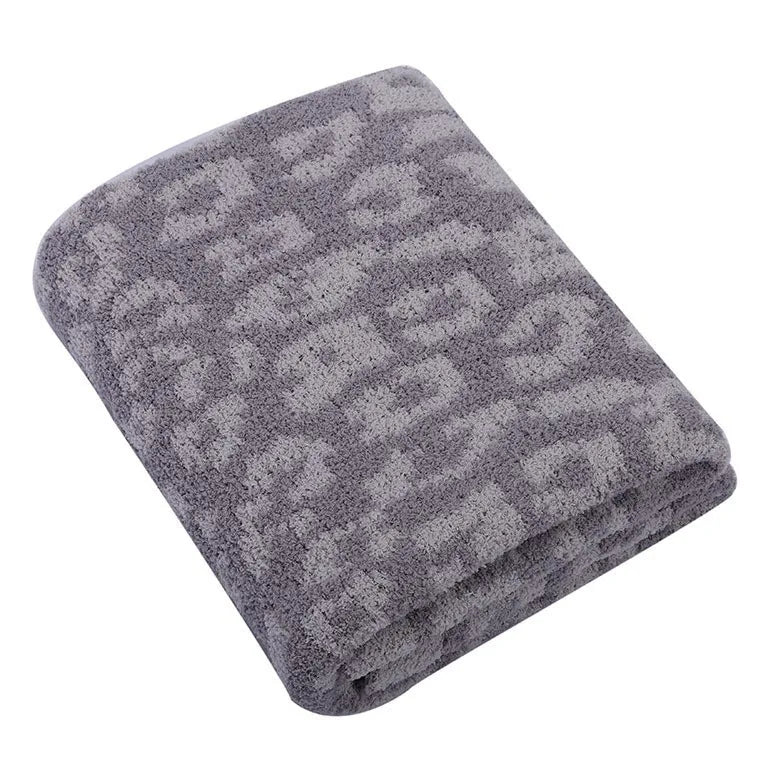 Afralia™ Leopard Print Knitted Fleece Blanket: Super Soft & Lightweight for Sofa Nap