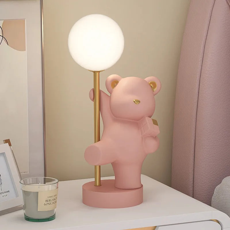 Afralia™ Bear Princess Desk Night Light USB LED Lamp
