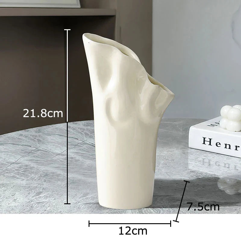Afralia™ Modern Ceramic Vase for Table Floral Arrangement and Room Decor