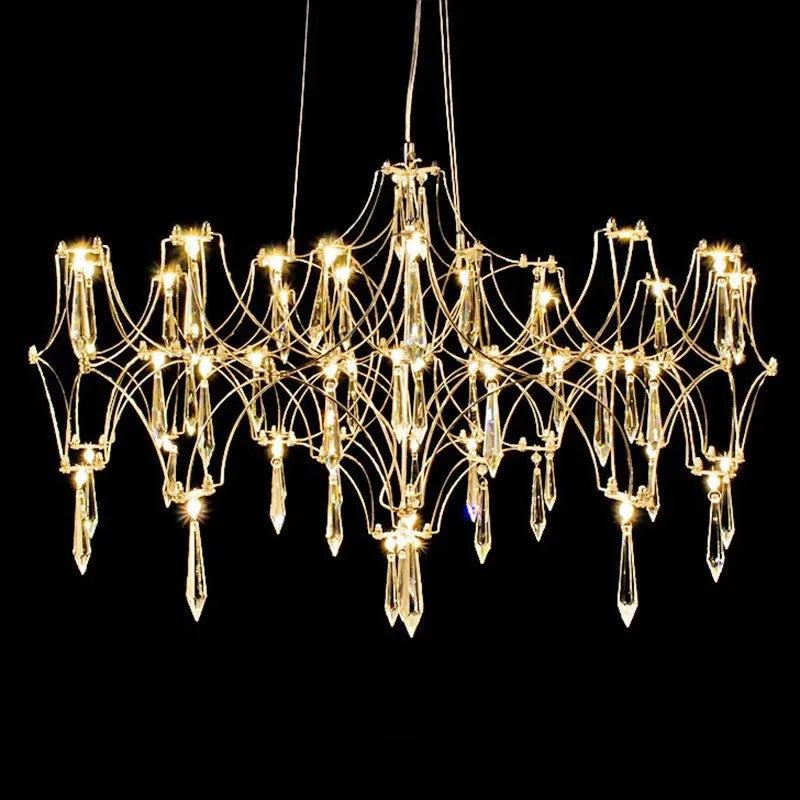 Afralia™ Starry Crystal Chandelier Ceiling Light Luxury Modern for Living Room Bedroom Restaurant