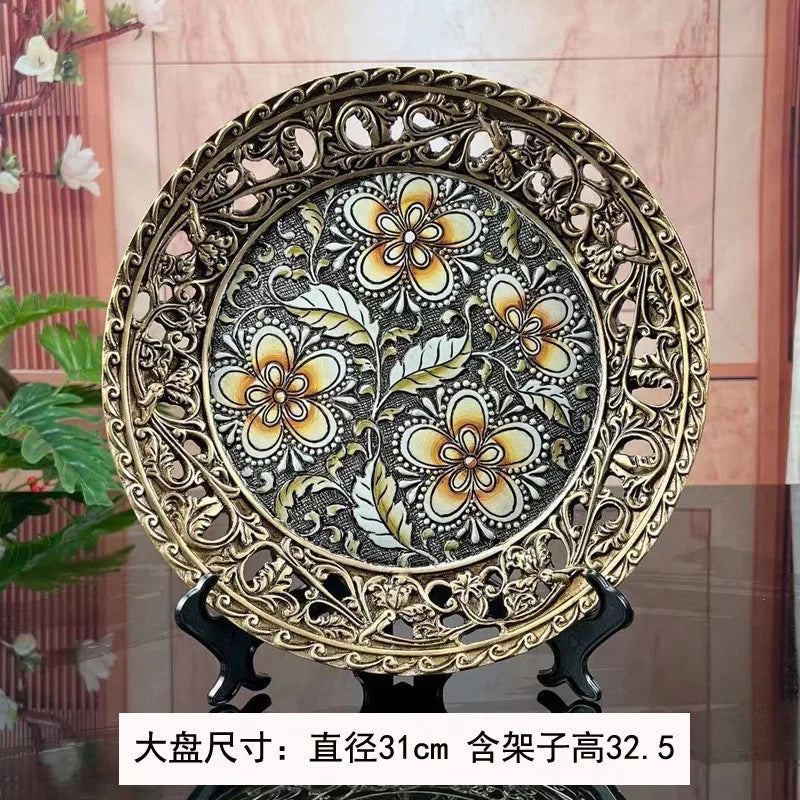 Afralia Resin Vase Dried Flowers Arrangement for Living Room Decor