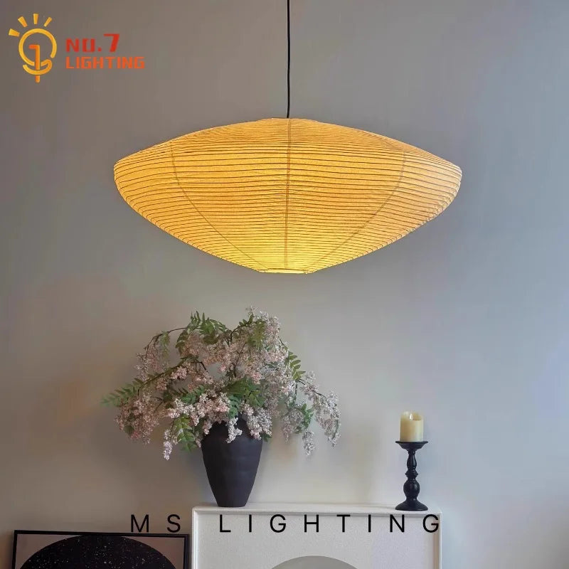 Afralia™ Noguchi Yong LED Pendant Lights | Rice Paper Hanging Lamp for Home & Hospitality