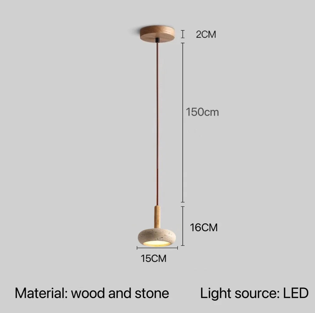 Afralia™ Stone Pendant Lamp: Bedroom Kitchen LED Lighting Fixture