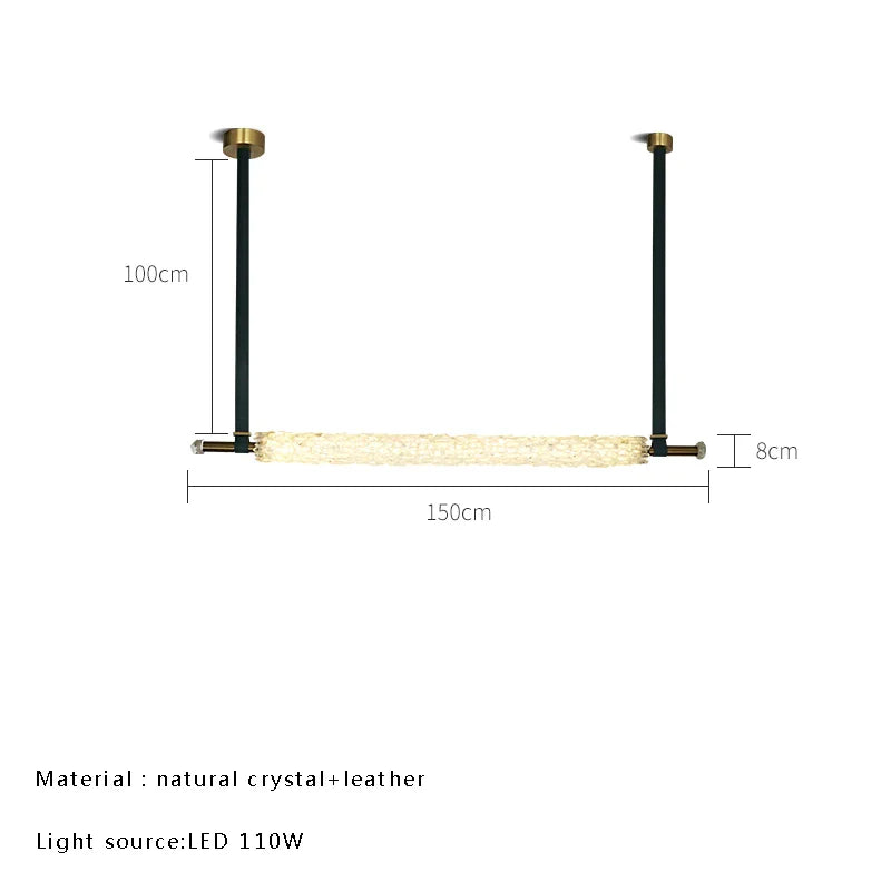 Afralia™ Luxury Crystal Chandelier Pendant Lamp for Dining Table Home Decor