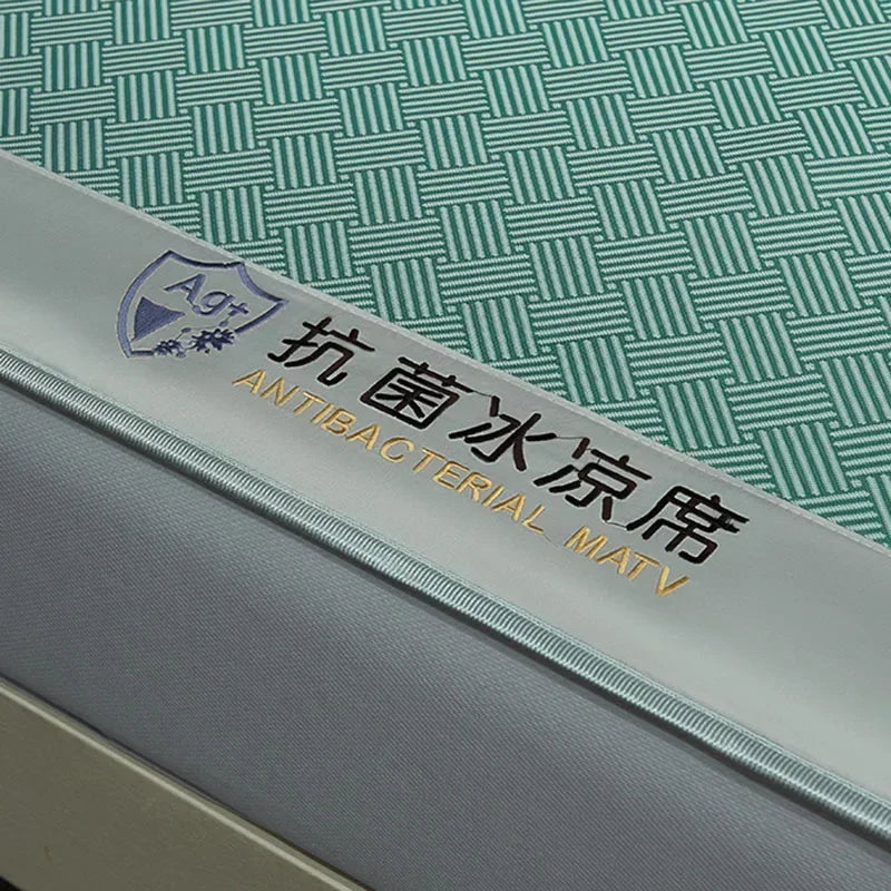 Afralia™ Antibacterial Ice Silky Soft Fitted Sheet Set, Striped Geometric Pattern, Breathable Mattress Cover