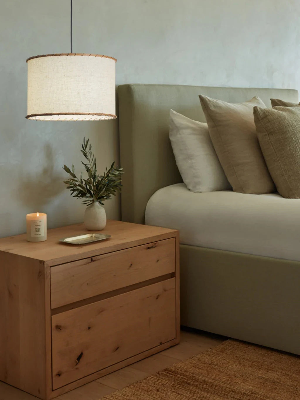 Afralia™ Wabi Sabi Fabric Pendant Light for Living Room, Bedroom, Kitchen Island