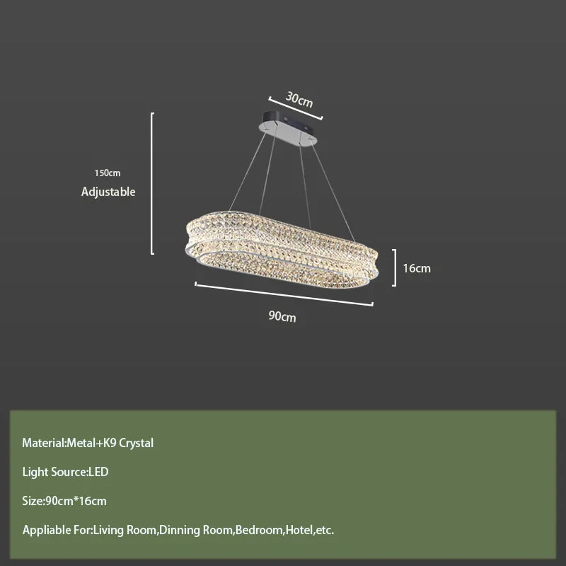 Afralia™ Modern Round Crystal LED Ceiling Lamp for Luxurious Living Room Lighting