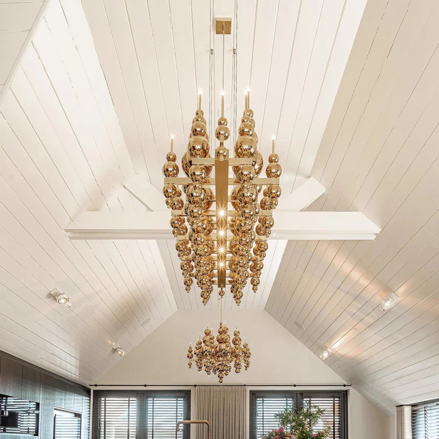 Afralia™ Moon Tears Black Chandelier for Luxury Living Room, Restaurant, Large Dining Table