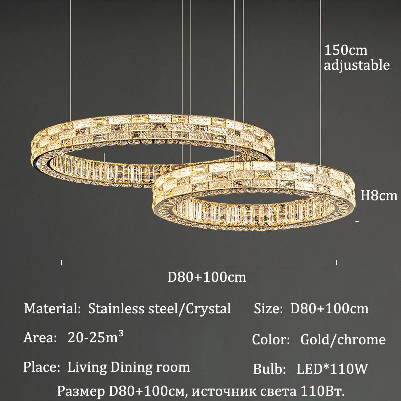 Afralia™ Crystal Pendant Chandelier - Postmodern Nordic Luxury Lighting Fixtures