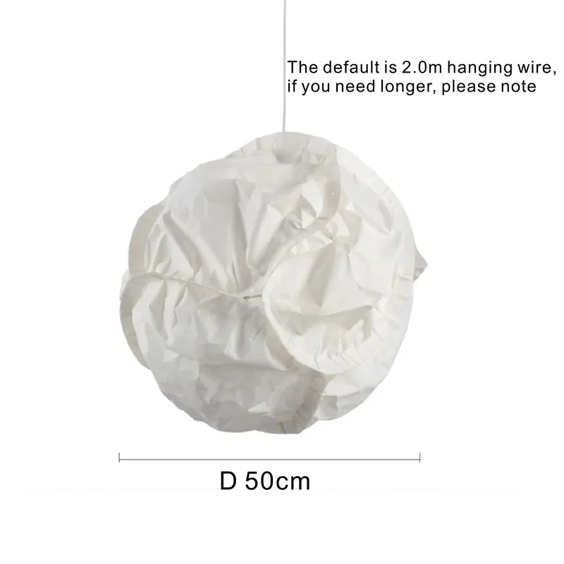 Afralia™ Cloud White Pendant Light: Rice Paper Ball Lampshade for Kitchen Island, Restaurant & Kids Room