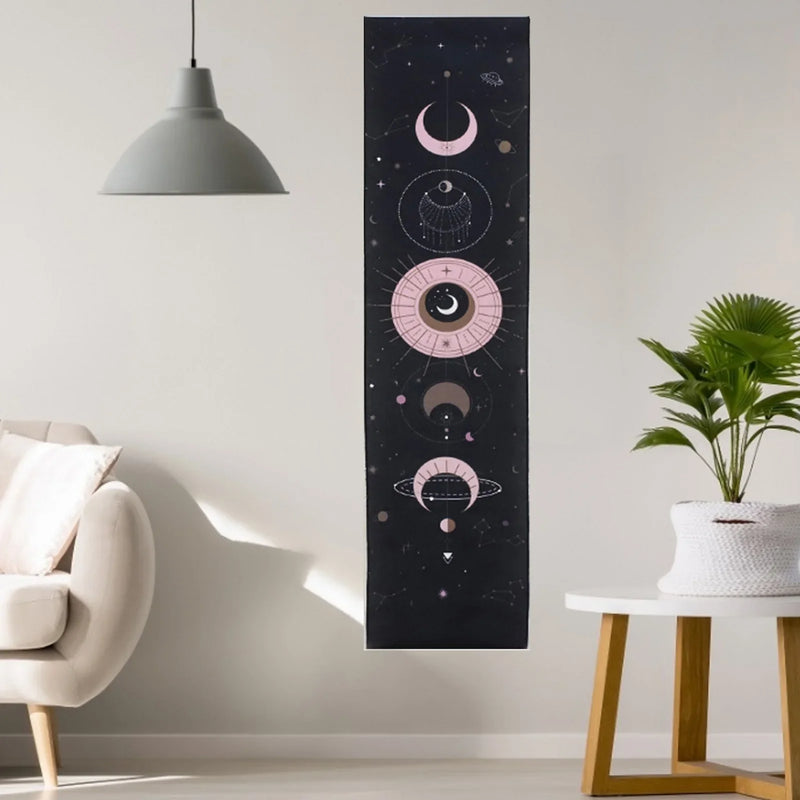 Moon Phase Tapestry Wall Hanging Boho Art Tapestries by Afralia™