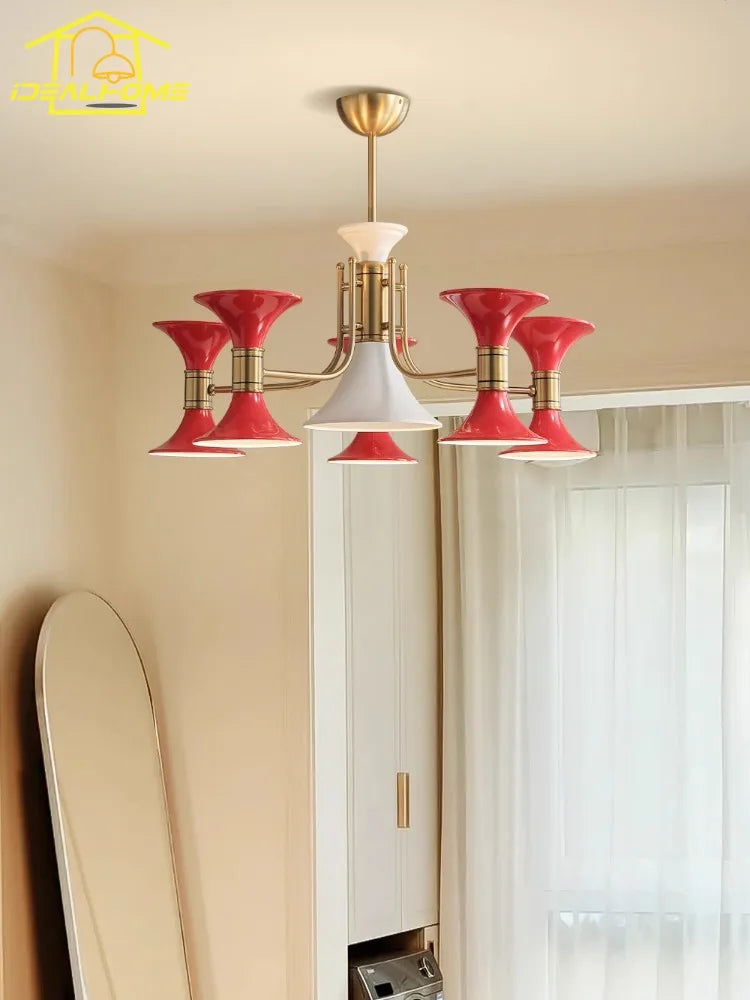 Afralia™ Modern Designer LED Chandelier Iron Art Decorative Hanging Lamp for Living Room