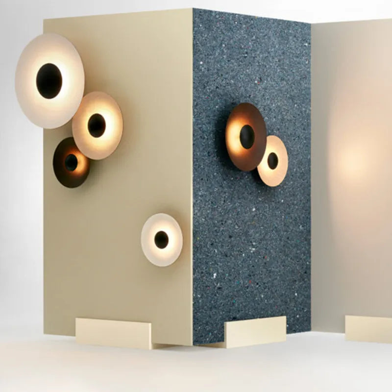 Afralia™ Ginger Round Wall Lamp: Nordic Design Loft Lamp for Bedroom, Office, Aisle