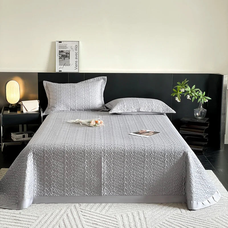 Afralia™ Soft Lyocell Eucalyptus Fiber Bedspread Quilted Coverlet - Summer Cool Mat
