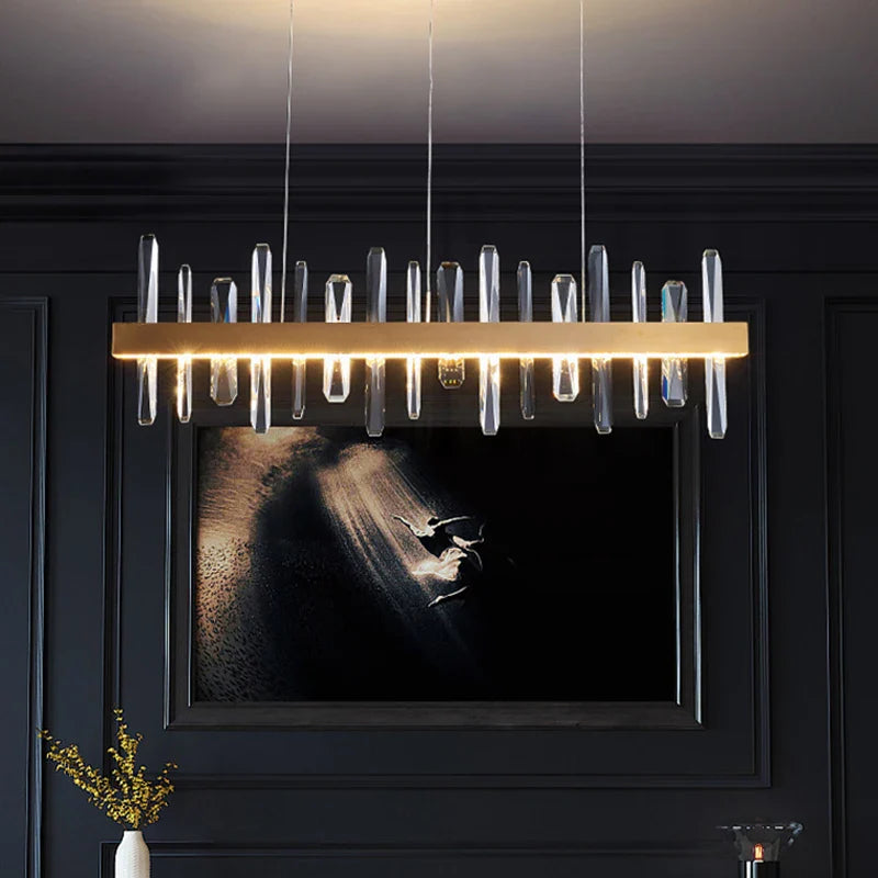 Afralia™ Luxury Crystal Dimmable Round Chandelier - Glossy LED Lighting