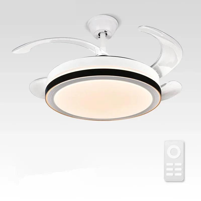 Afralia™ Crystal Light Ceiling Fan with Remote Control – Modern Chandelier Vintage Style