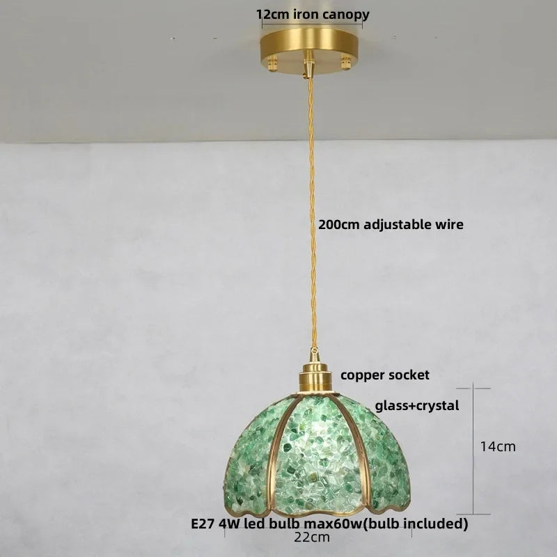 Afralia™ Luxury LED Crystal Pendant Light Fixture with Copper Socket
