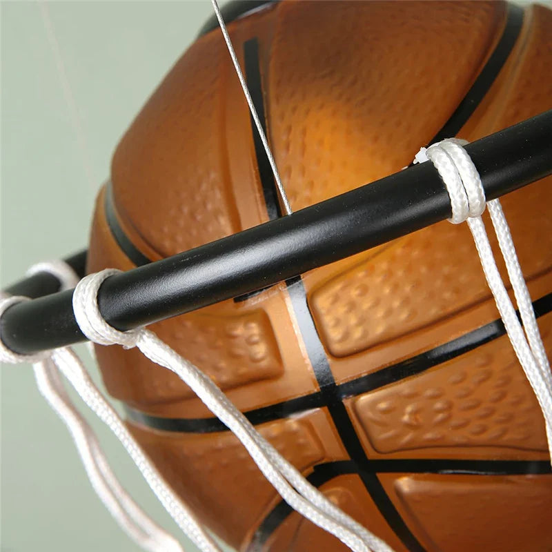 Afralia™ Basketball Pendant Lights: Modern LED Hanging Lamps for Restaurant, Kitchen, Living Room & Kids Room