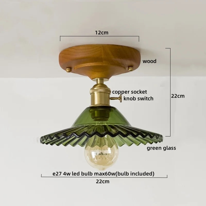 Afralia™ Colorful Glass LED Ceiling Lamp Modern Style Light Fixture