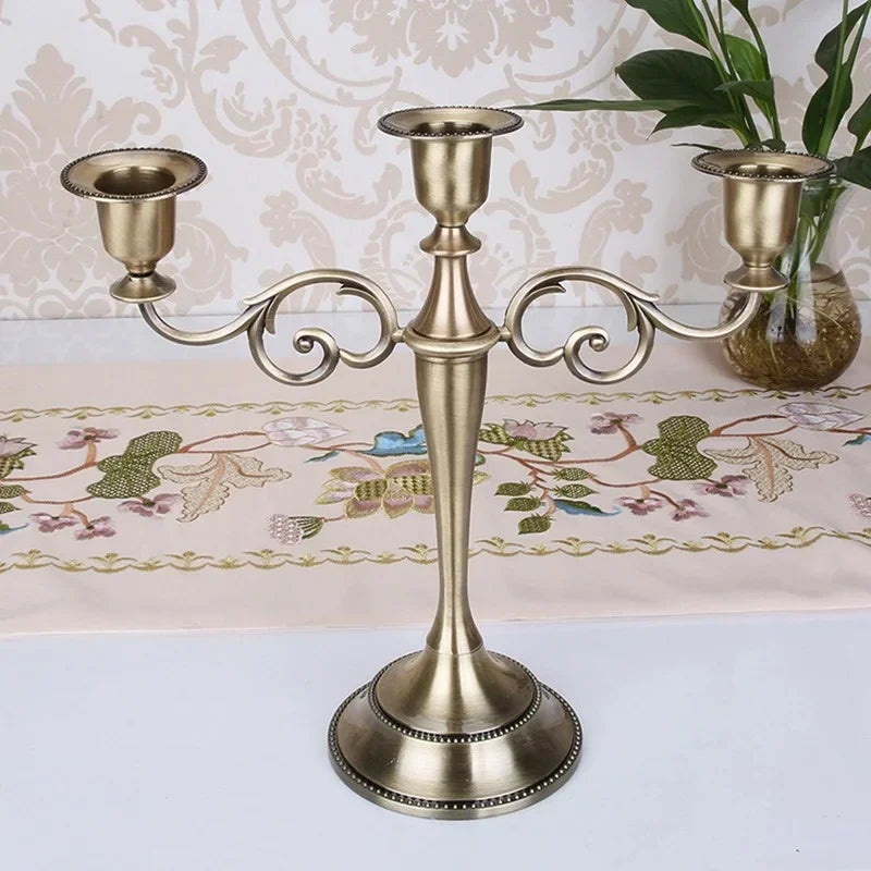 Afralia™ Retro 5-Arm Candelabra Candle Holder Stand for Wedding Candlestick