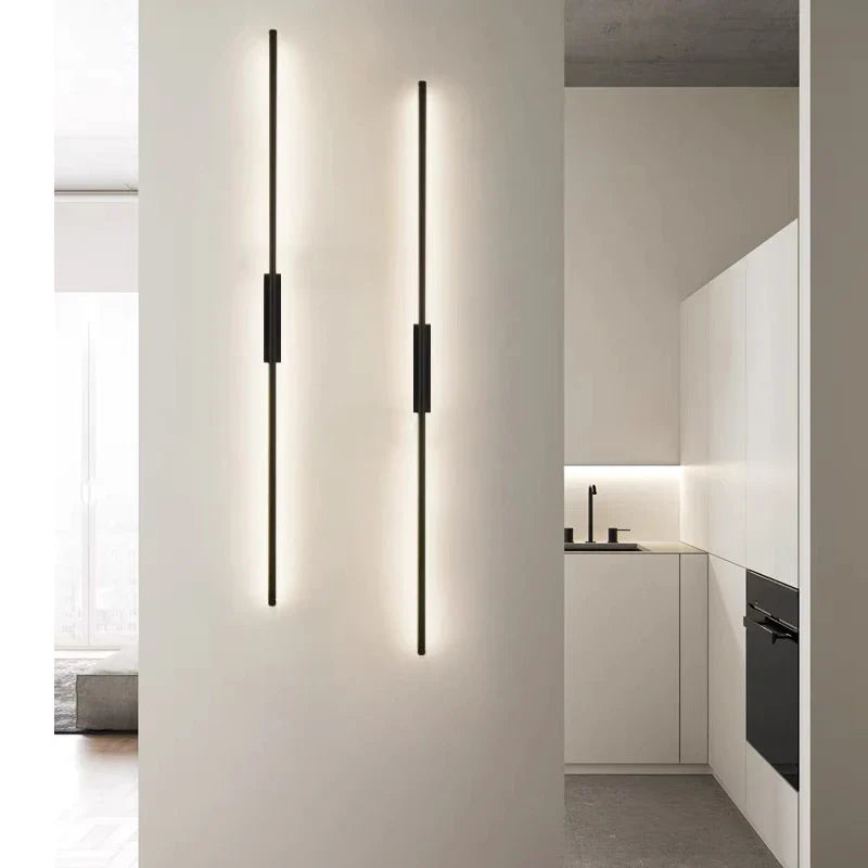 Afralia™ Linear LED Wall Sconce for Sofa Background Lighting Fixtures