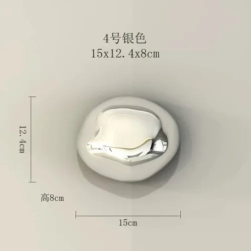 Afralia™ 3D Stone Wall Ornaments: Room Aesthetics & Decoration - Plating Craft Stone Pendants