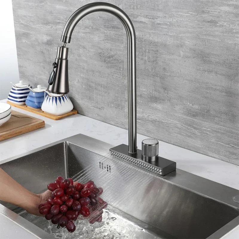 Afralia™ Waterfall Kitchen Faucet with Multiple Outlets and Rotation