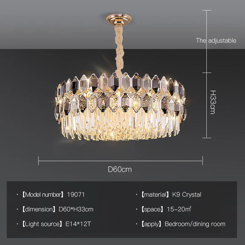 Afralia™ Crystal Chandelier: Postmodern Living Room Dining Bedroom Lamp, Luxury & Creative