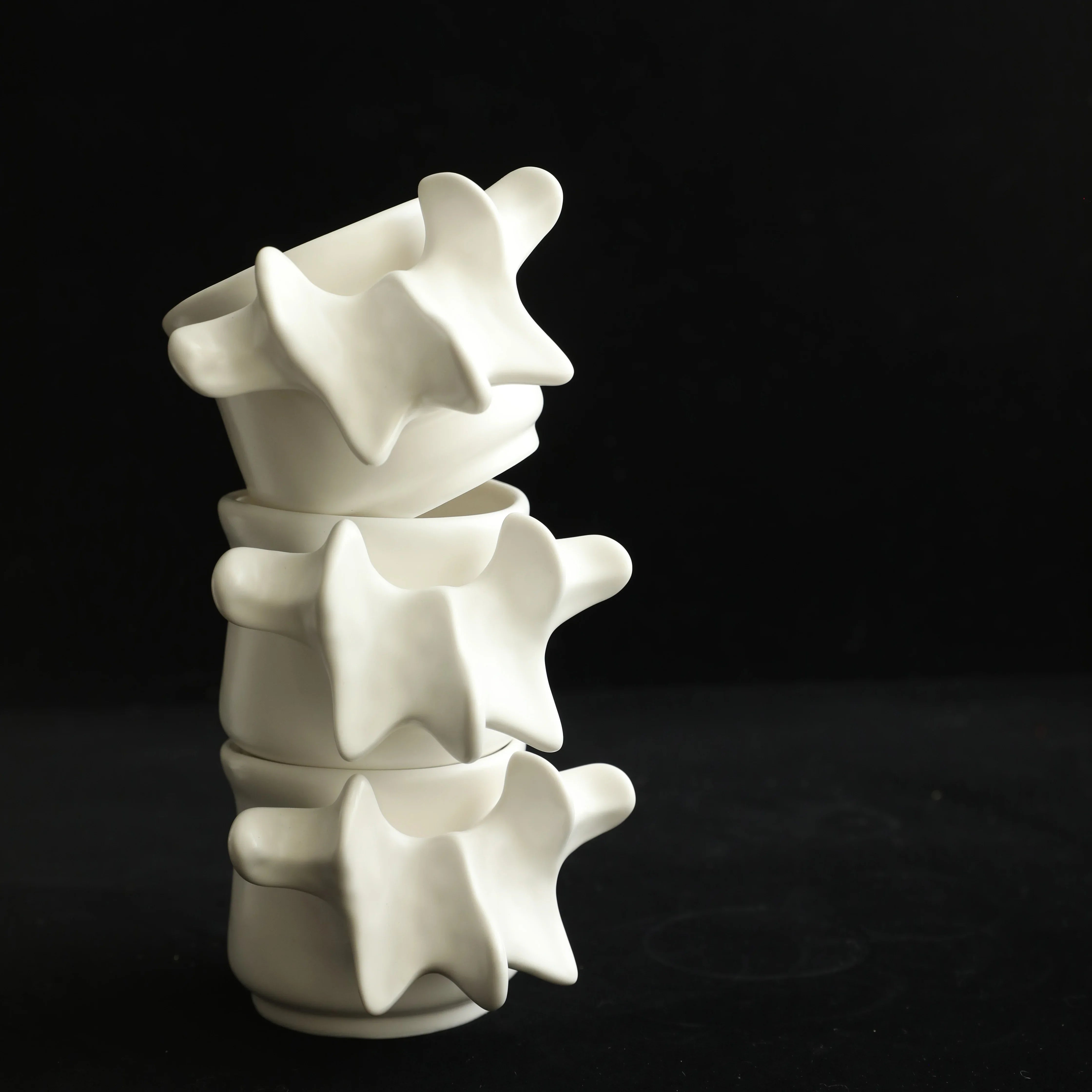 Afralia™ Vertebrae Bone Shape Ceramic Vase: Abstract Mug Pen Holder Flower Vase