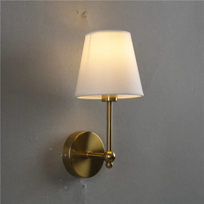 Afralia™ Black & Gold LED Retro Wall Lamp Luxury Sconce Lighting for Bedroom