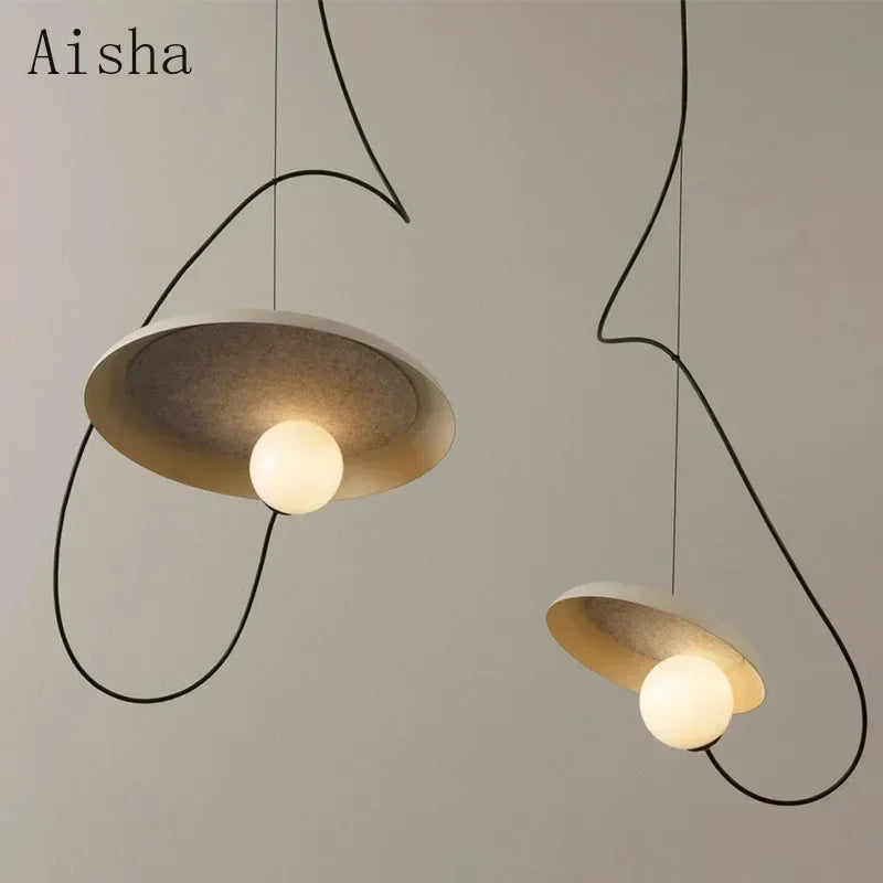 Afralia™ Wrought Iron Pendant Lamp, Nordic Design, Creative Hanging Light, 25cm/35cm