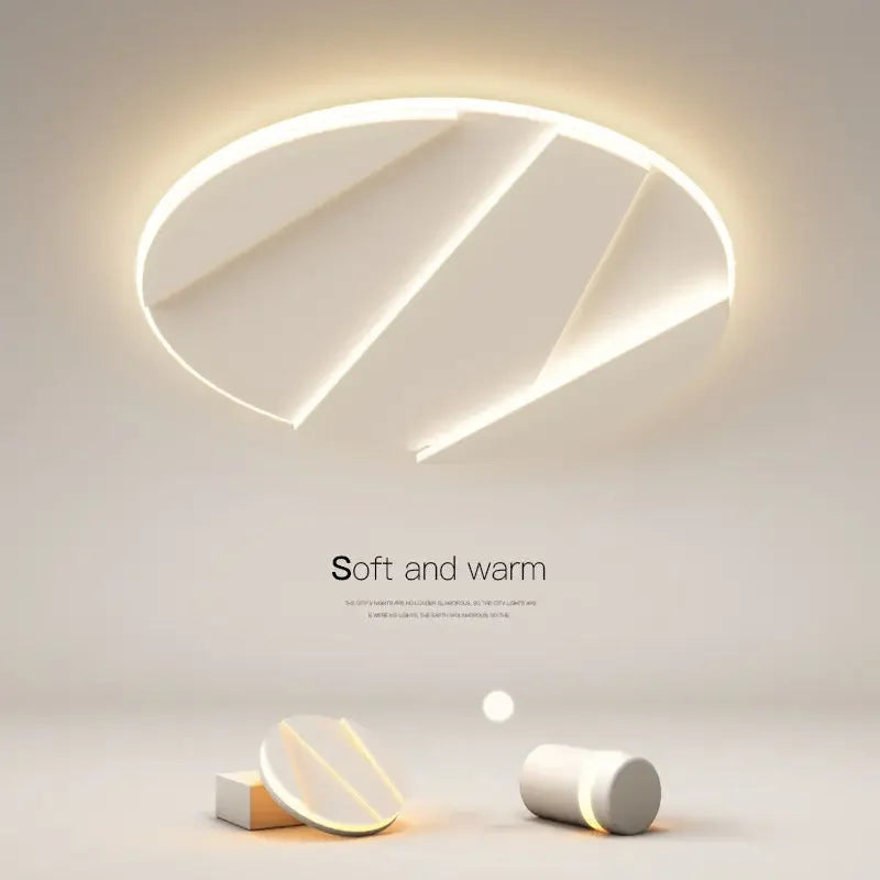 Afralia™ Modern Round LED Ceiling Lamp for Bedroom Living Room Dining Study