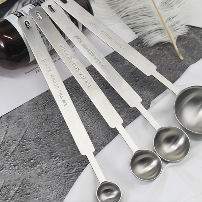 Afralia™ Stainless Steel Measuring Spoons for Baking and Cooking